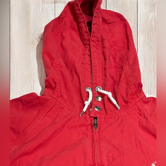 🔥$168🔥Polo Ralph Lauren Men’s Red Hooded Full Zip Cotton Poplin Jacket Size XL - Picture 3 of 16